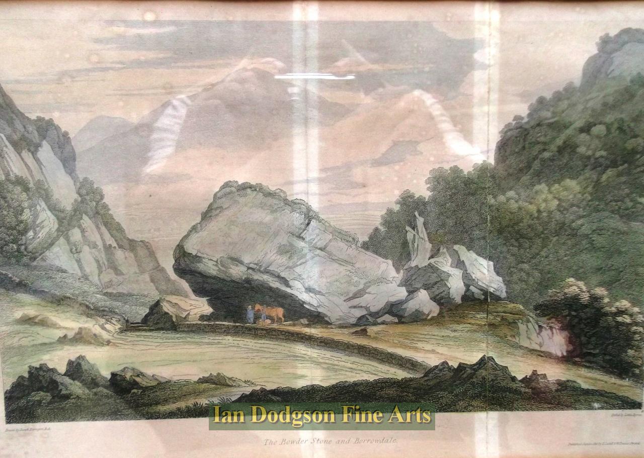 The Bowder Stone and Borrowdale by Joseph Farington