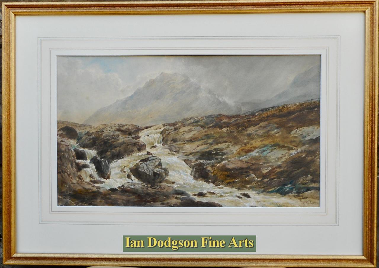 Ogwen Falls with Tryfan by Edward Tucker snr