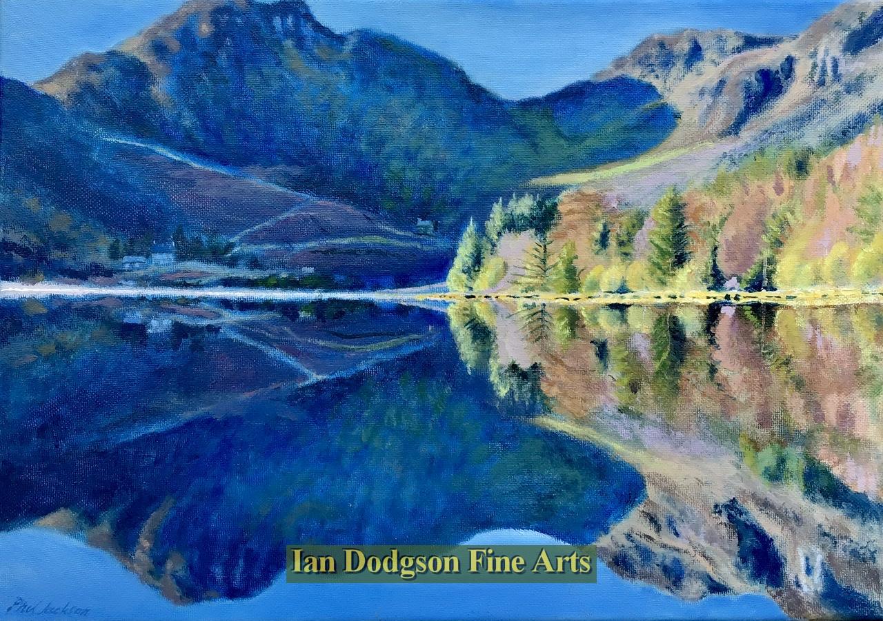 Phil Jackson - Reflections  Llyn Crafnant Oil on canvas (2022)