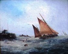 Coming into harbour by George Stanfield Walters